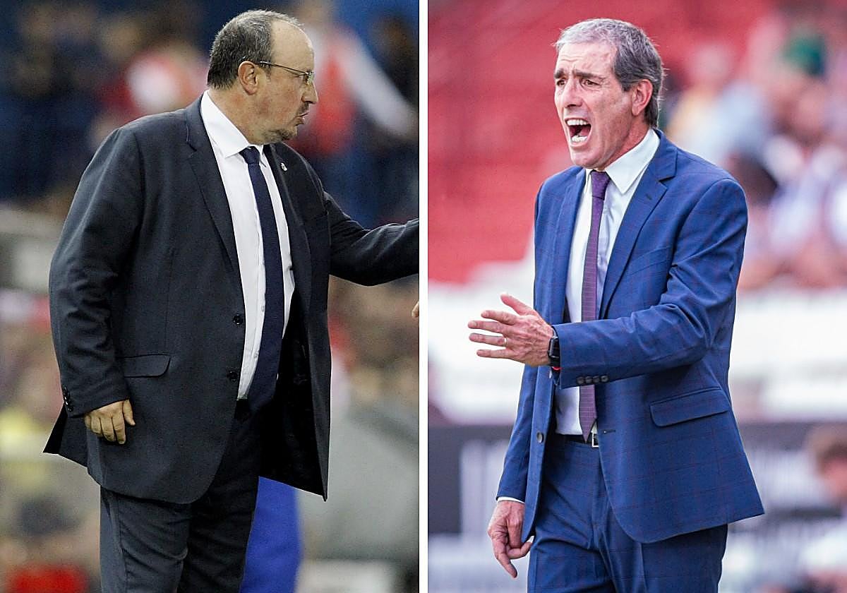 Rafa Benítez y Guillermo Almada.