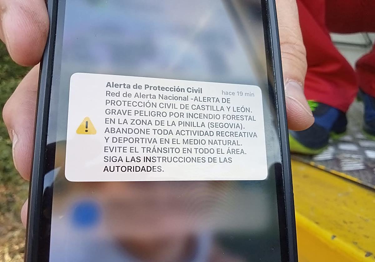 Advertencia lanzada este sábado por el riesgo de incendio en la zona de La Pinilla.