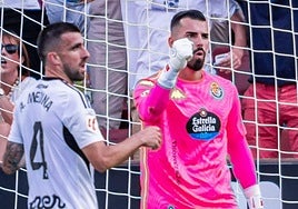 Guilherme, durante el encuentro ante el Albacete