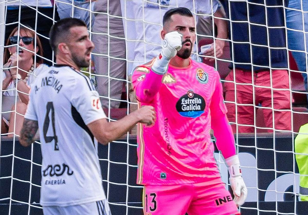Guilherme, durante el encuentro ante el Albacete