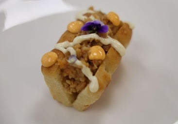 Brioche de langostinos mechados, por el chef Víctor Sanz