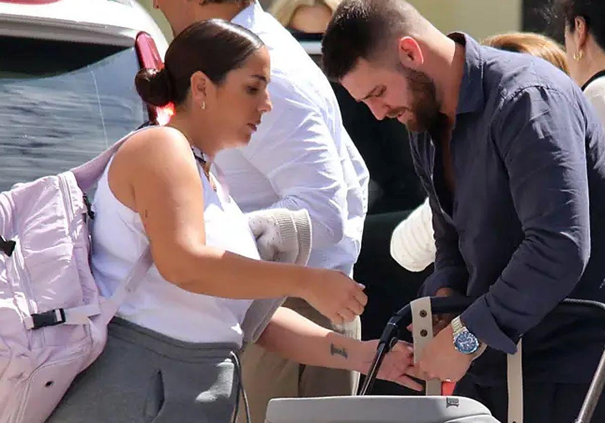 Anabel Pantoja con David.