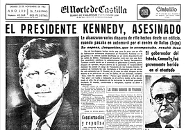 El presidente Kennedy, asesinado