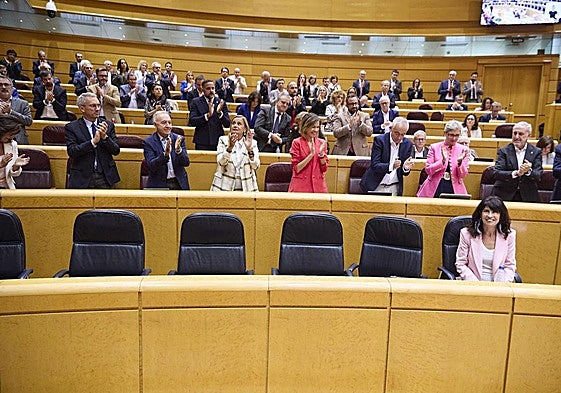 Ana Redondo, ayer en el Senado.