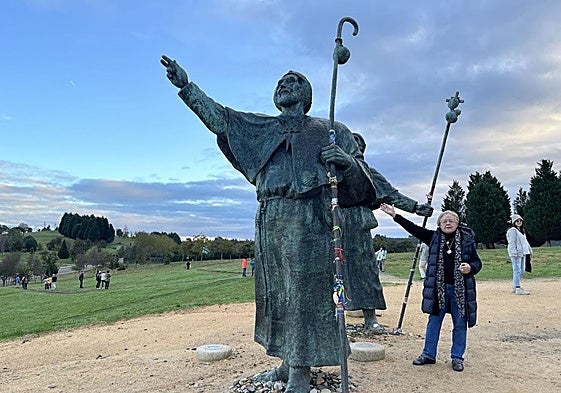 Lourdes Gómez, que era peregrina, en Monte do Gozo, en Santiago de Compostela