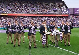 Los integrantes de Tierra de Pinares, el pasado domingo en Zorrilla