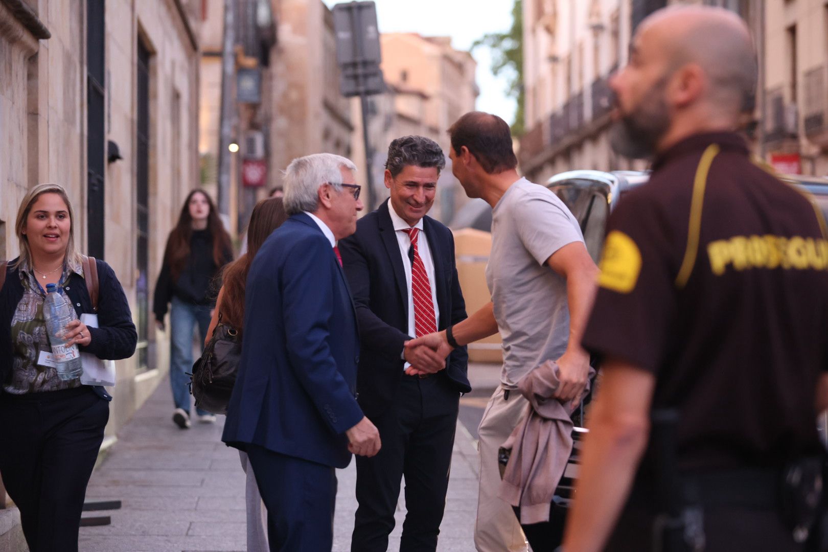 La llegada de Rafa Nadal a Salamanca, en imágenes