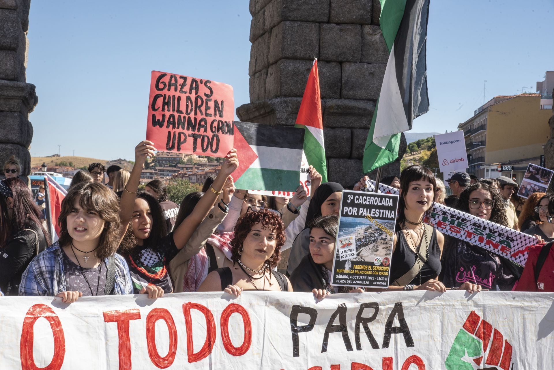 Las manifestaciones en Segovia por Gaza, en imágenes
