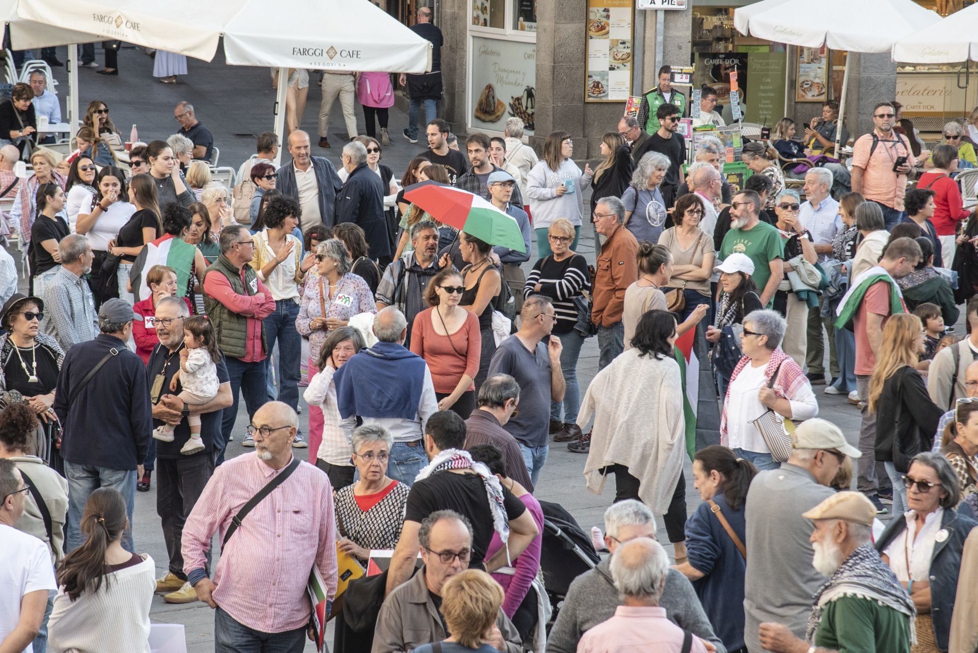 Las manifestaciones en Segovia por Gaza, en imágenes