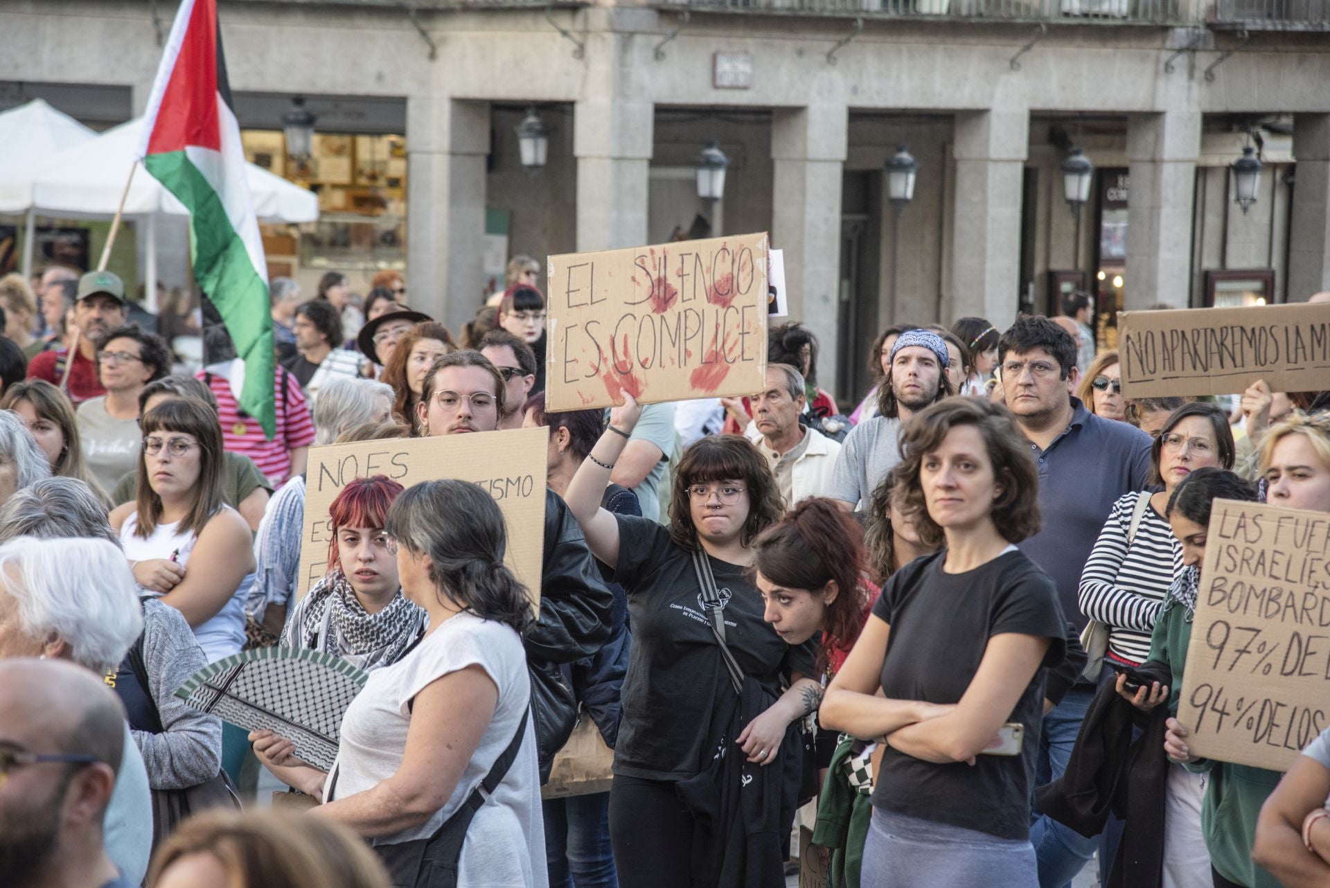 Las manifestaciones en Segovia por Gaza, en imágenes