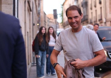 Rafa Nadal llega a Salamanca con su familia para recibir el Honoris Causa de la Usal