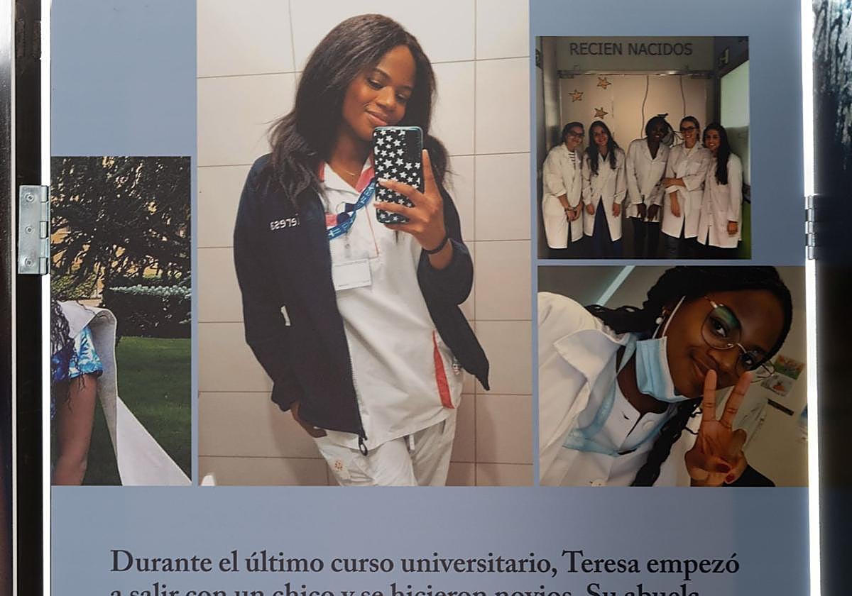 Imagen de la exposición de Teresa Rodríguez, la joven asesinada en Bruselas hace tres años.