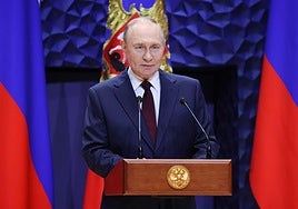 El presidente ruso, Vladimir Putin, durante un acto en Sochi, en la región de Krasnodar.