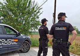 Dos agentes de la Policía Nacional.