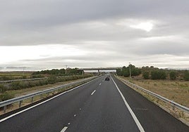 Autovía A-62 a la altura de Pollos, en cuyas inmediaciones se ha producido el accidente.