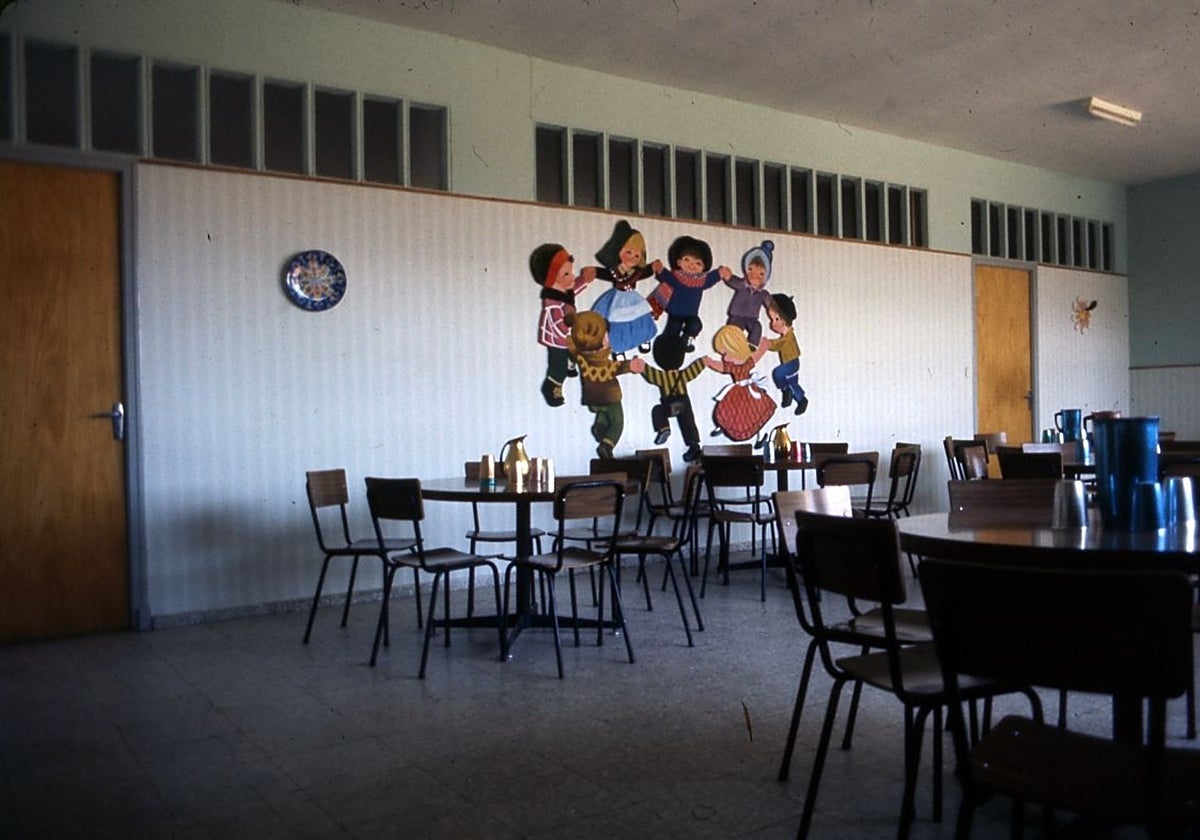 Comedor de la guardería infantil del Barrio Belén en 1972.
