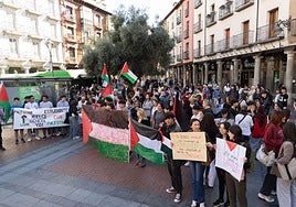 Manifestación de studiantes por Palestina en Valladolid.
