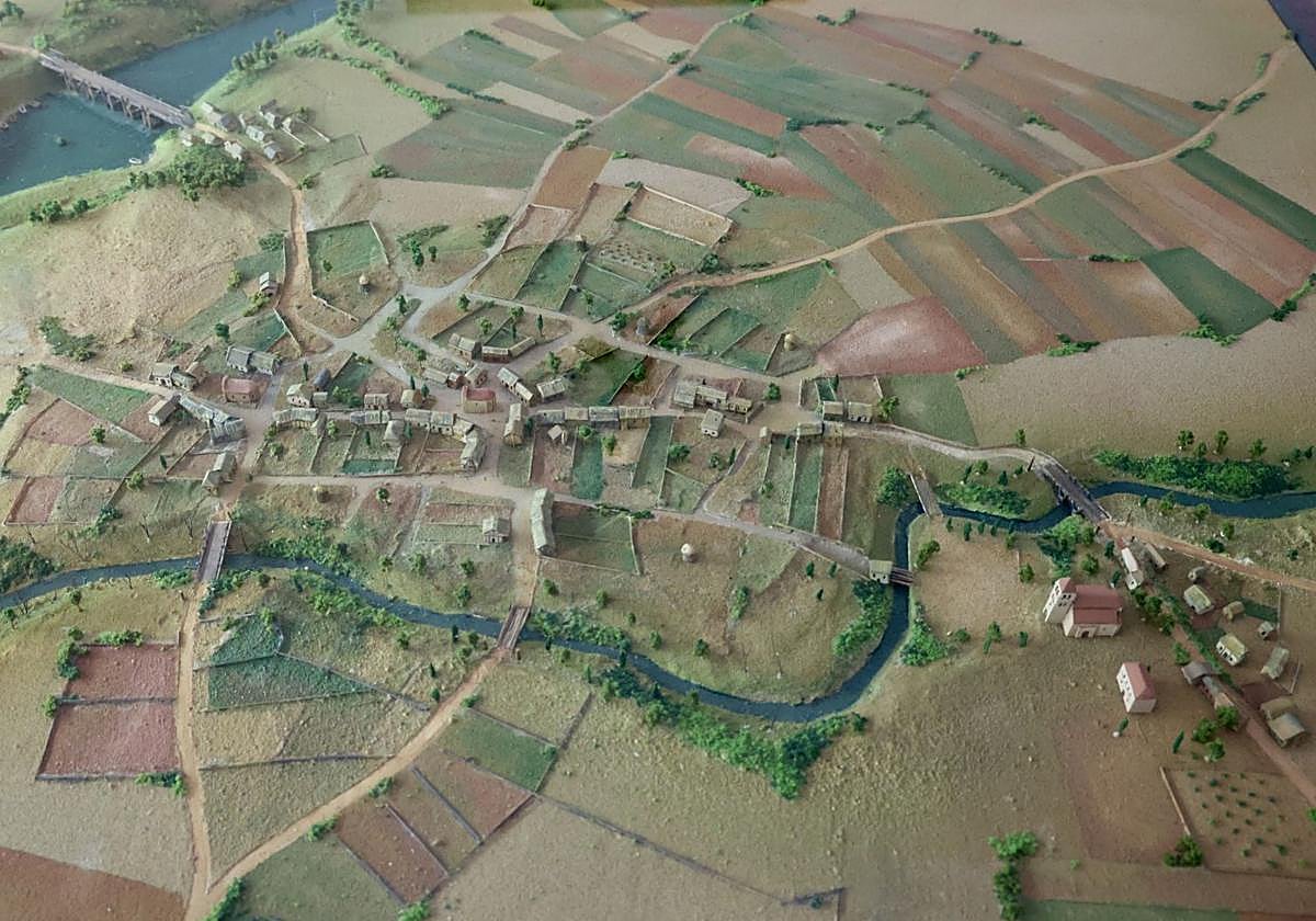 La maqueta que se expone en el Museo de Valladolid y que muestra la ciudad hace casi mil años.