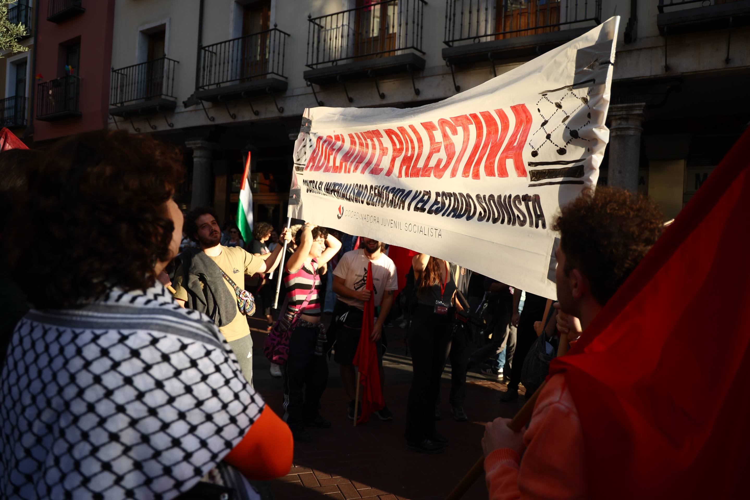 Las imágenes del manifestación propalestina en Valladolid