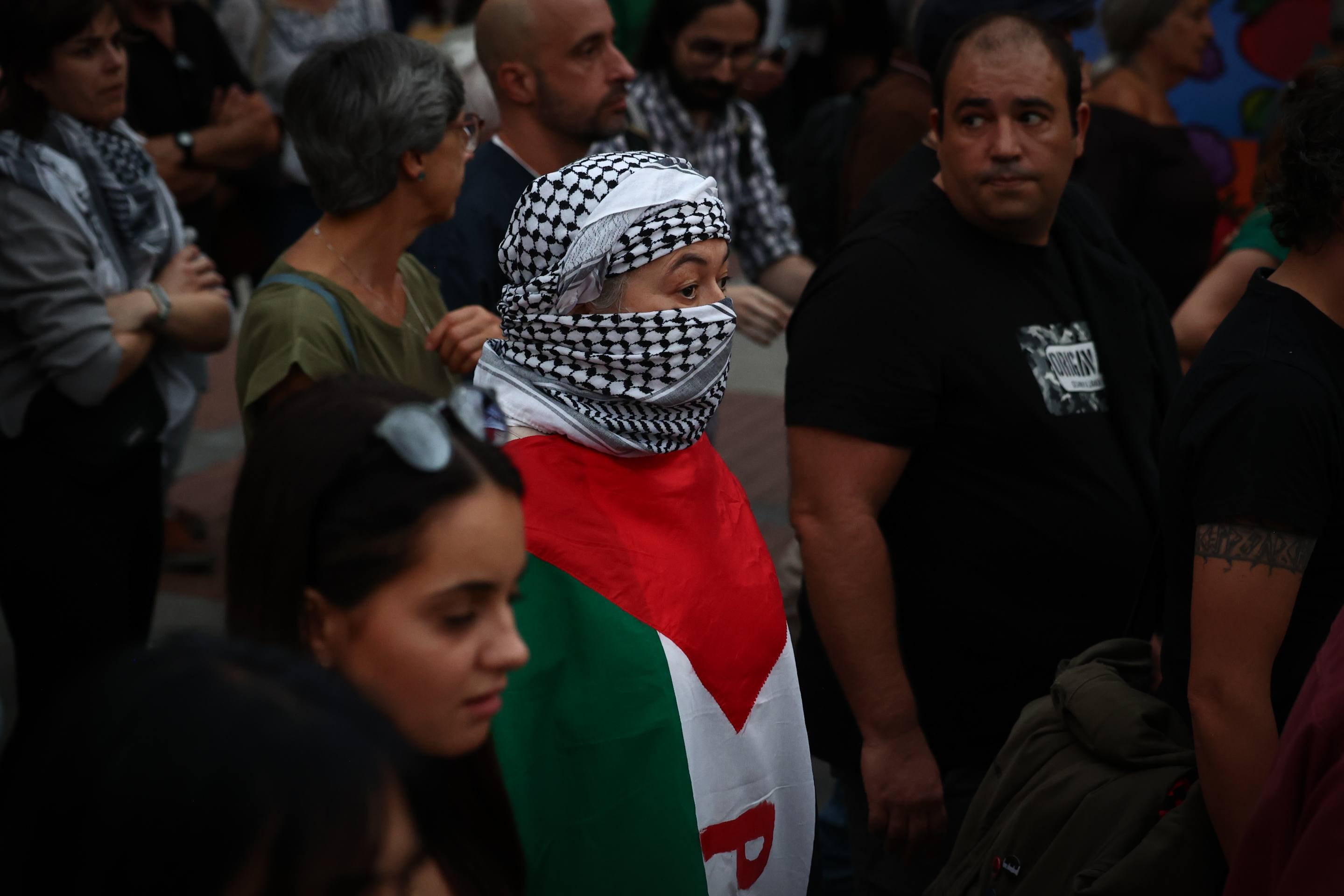 Las imágenes del manifestación propalestina en Valladolid