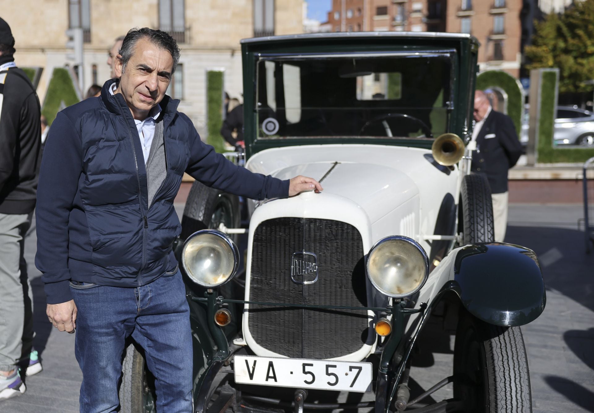 Jaime de la Calle con su Delahaye de 1923, premio Itevelesa al coche más antiguo.