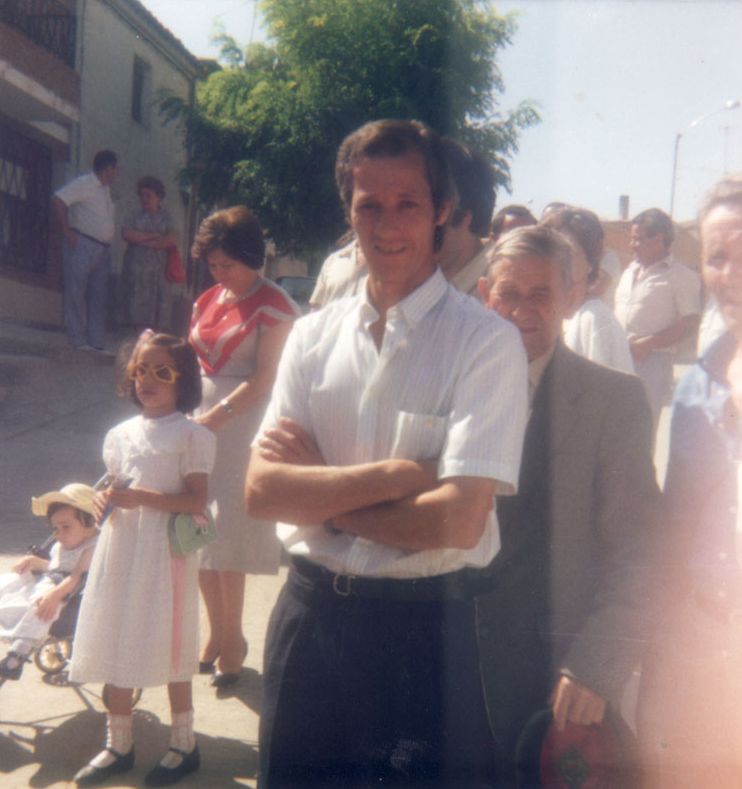 Benedicto Alonso, alcalde de Pollos en una imagen de agosto de 1985.