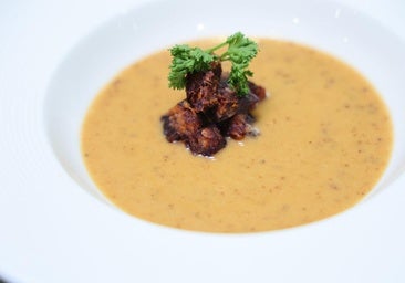 Crema de pan con morcilla ibérica, por el chef Raúl del Moral