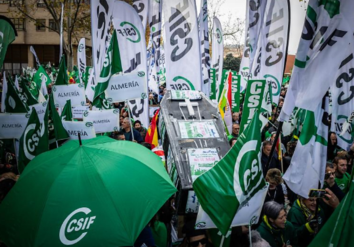 Manifestación de funcionarios anterior.