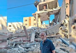 El padre de Fayad en Gaza.
