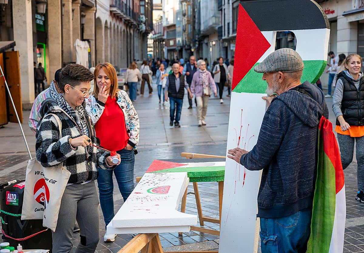 Las P de Palestina y de paz se unen en Palencia