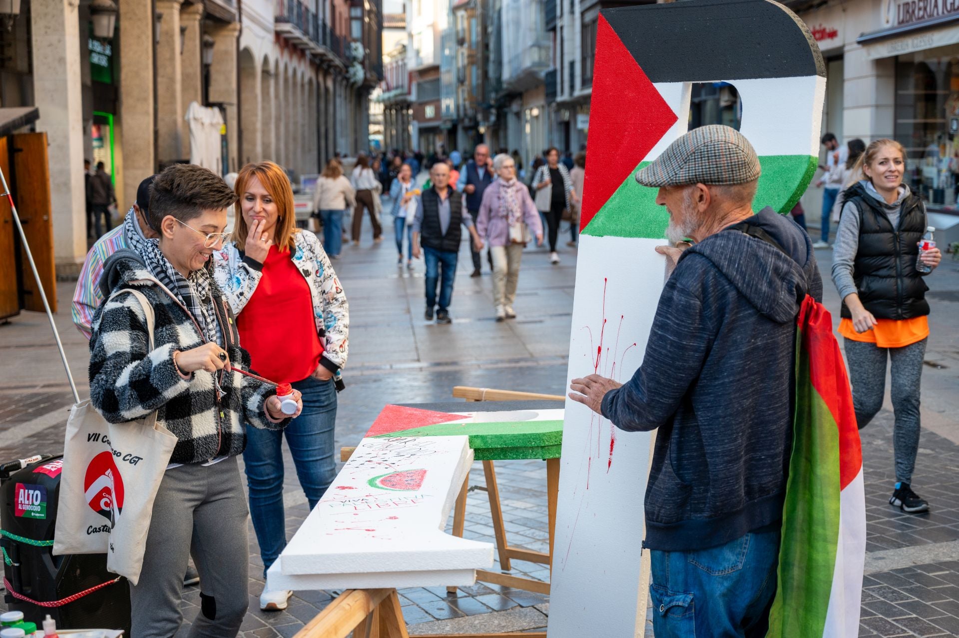 Las P de Palestina y de paz se unen en Palencia