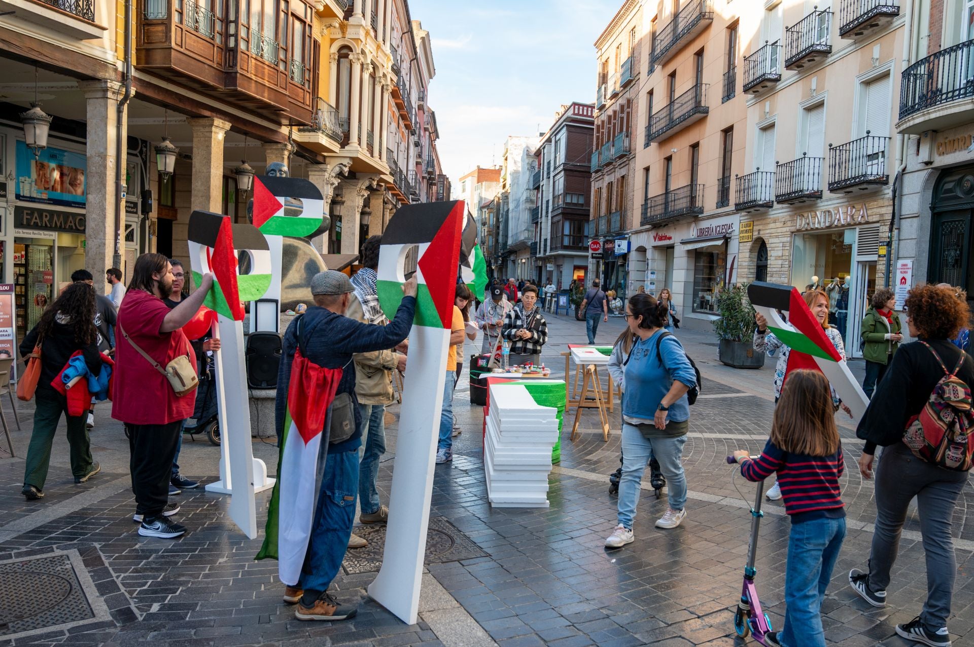Las P de Palestina y de paz se unen en Palencia