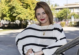 La influencer Merche Gutiérrez en la Plaza de Poniente de Valladolid.