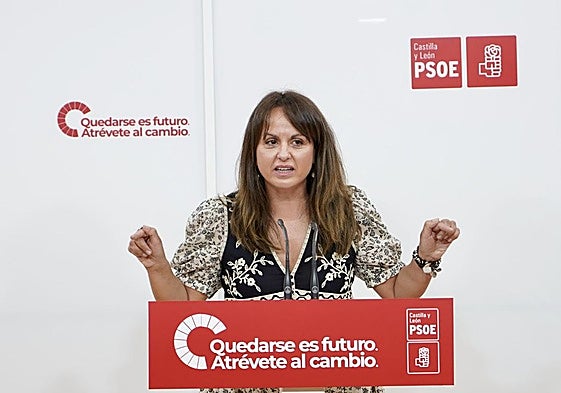La portavoz socialista en las Cortes, Patricia Gómez.