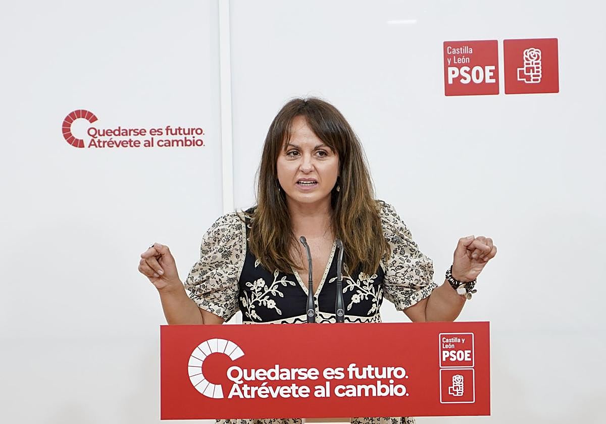 La portavoz socialista en las Cortes, Patricia Gómez.