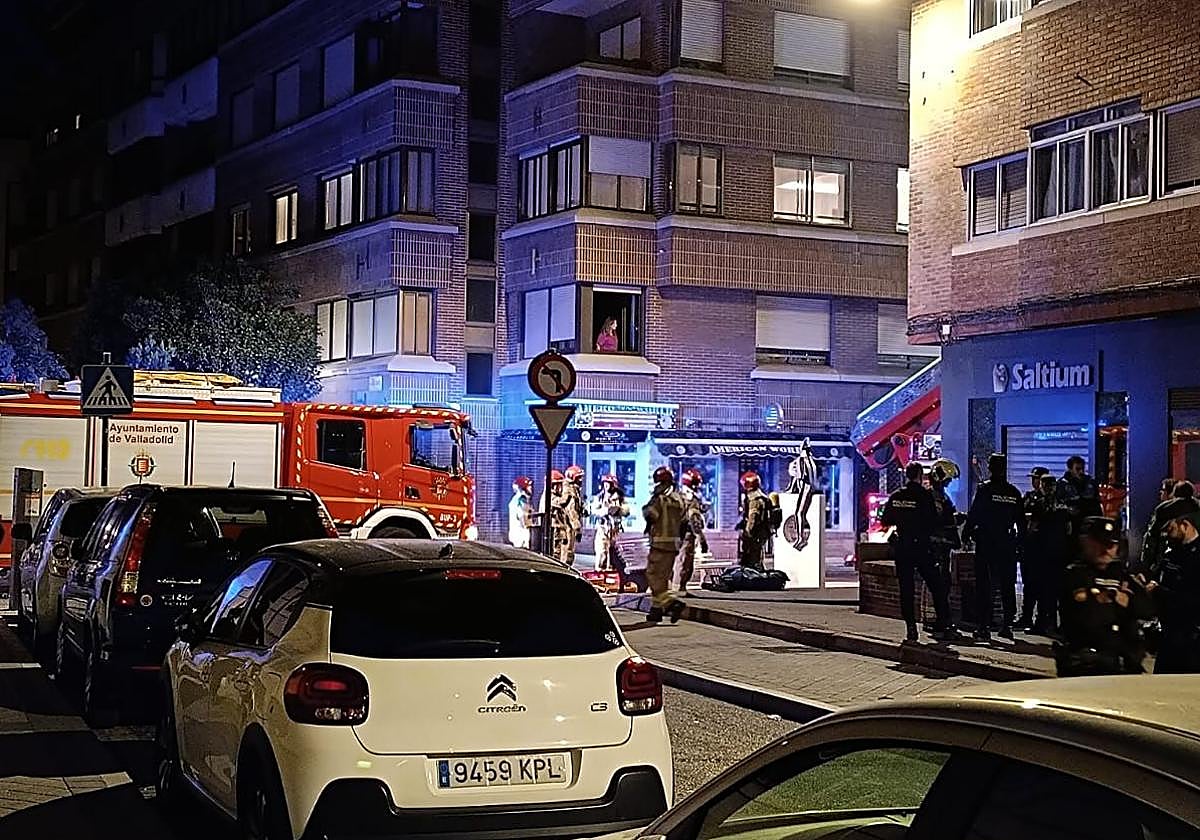 Intervención de Bomberos de Valladolid y Policía Nacional