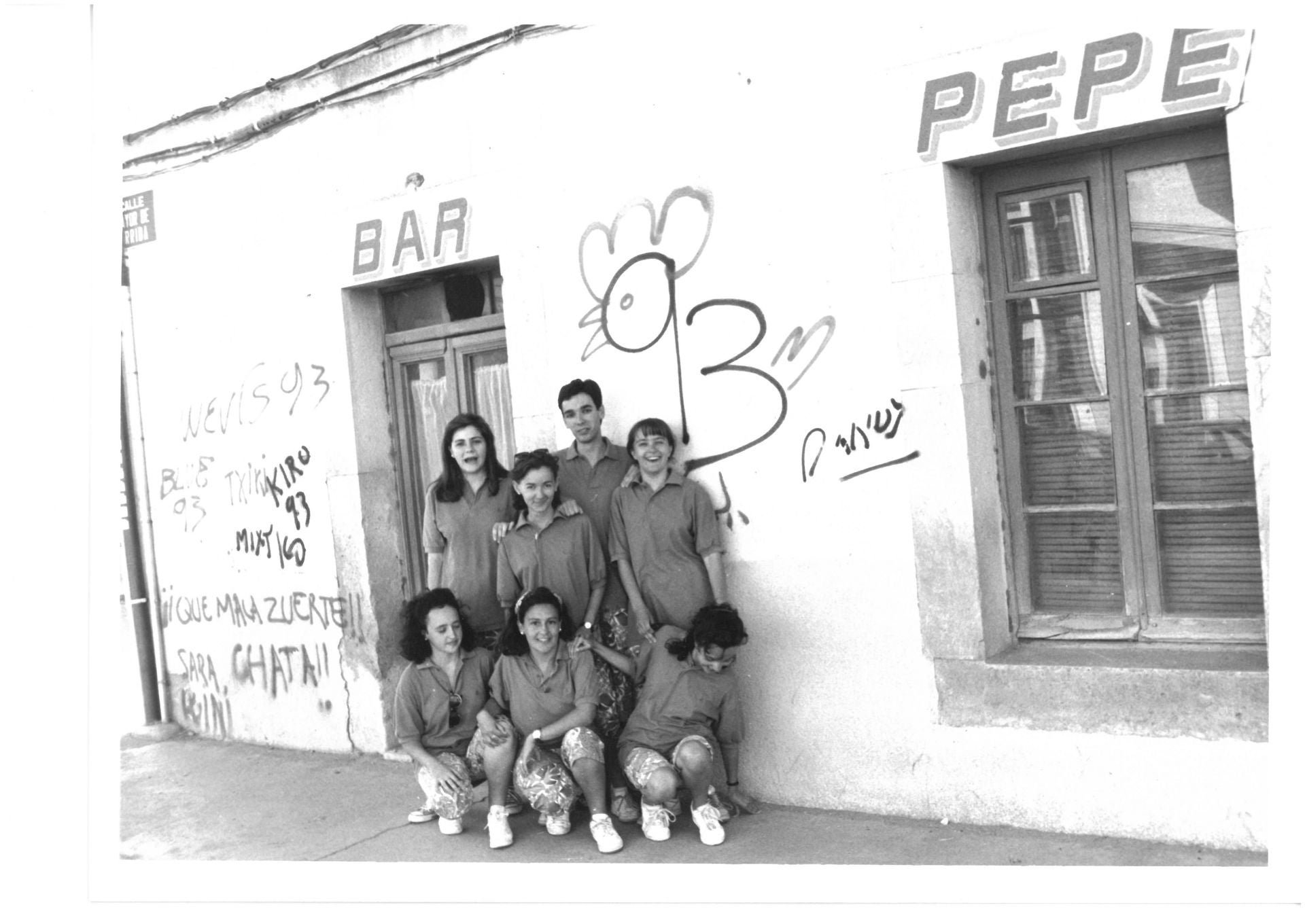 Una de las peñas de la localidad. 27 de julio de 1993.