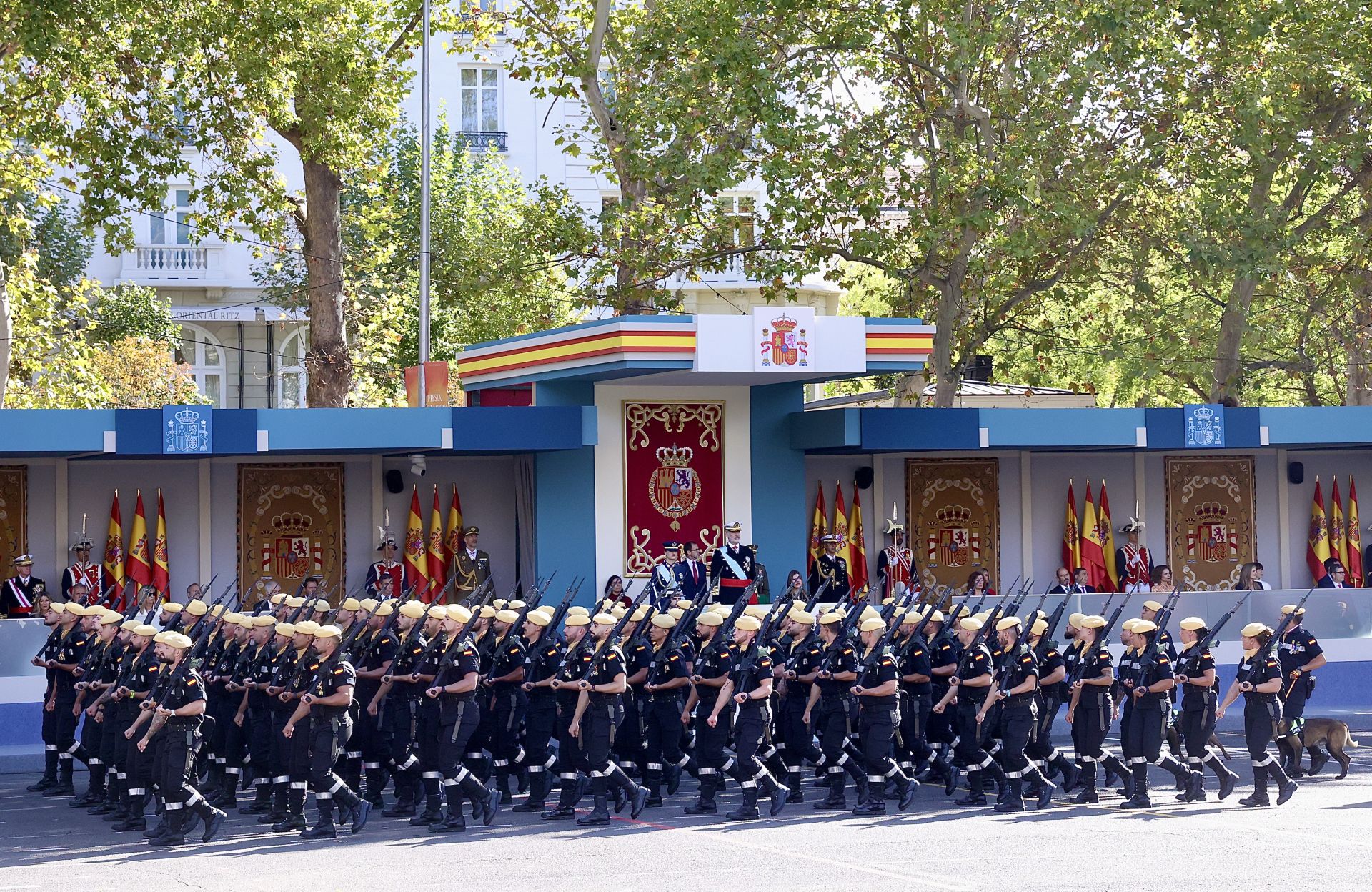Las imágenes de Mañueco en el desfile de las fuerzas armadas del 12 de octubre