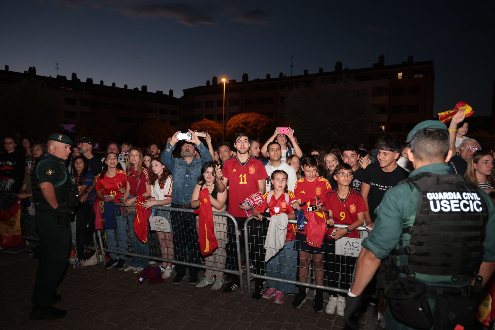 Las imágenes de la llegada de La Roja a Valladolid