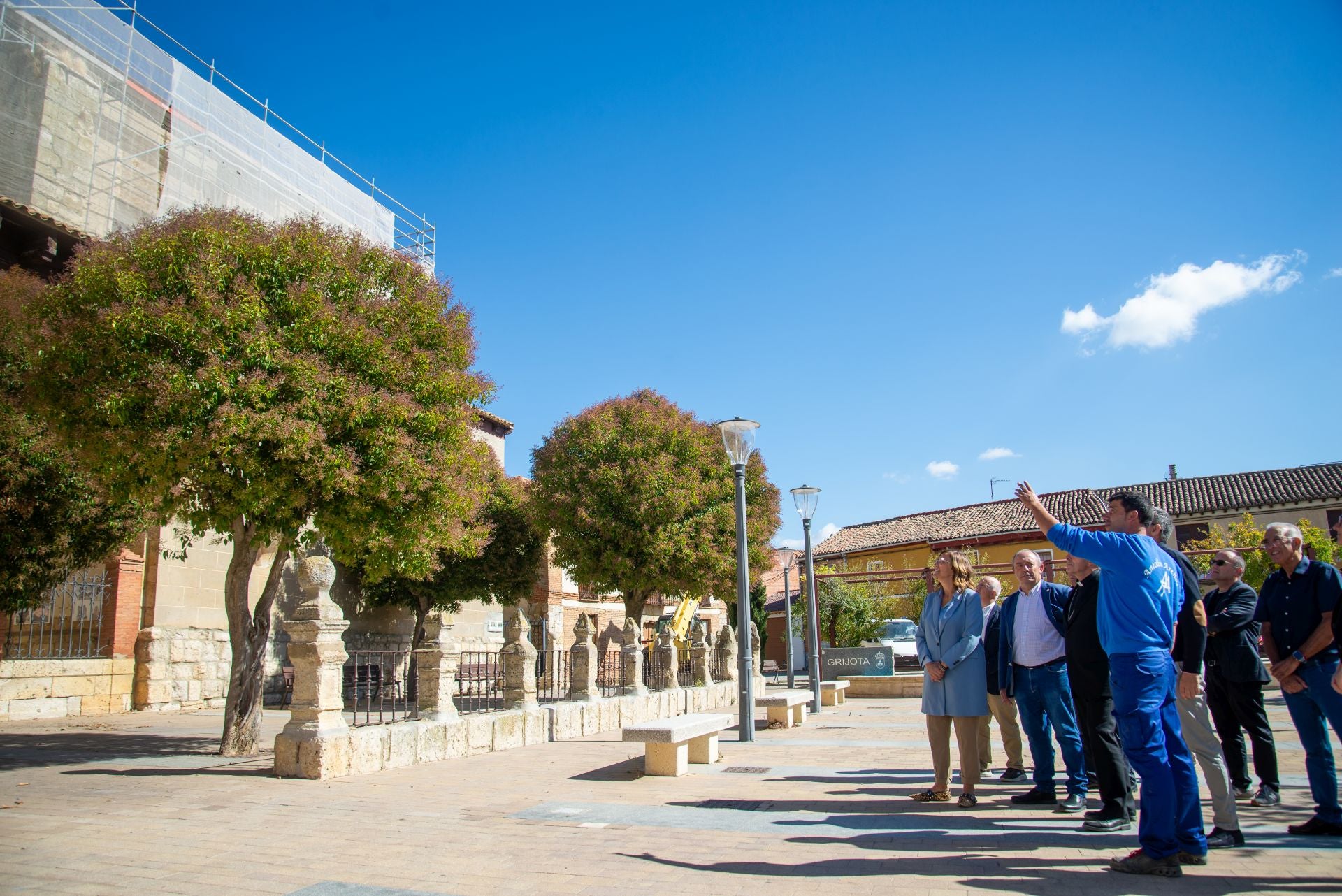 Así avanzan las obras de mejora de la iglesia de Grijota