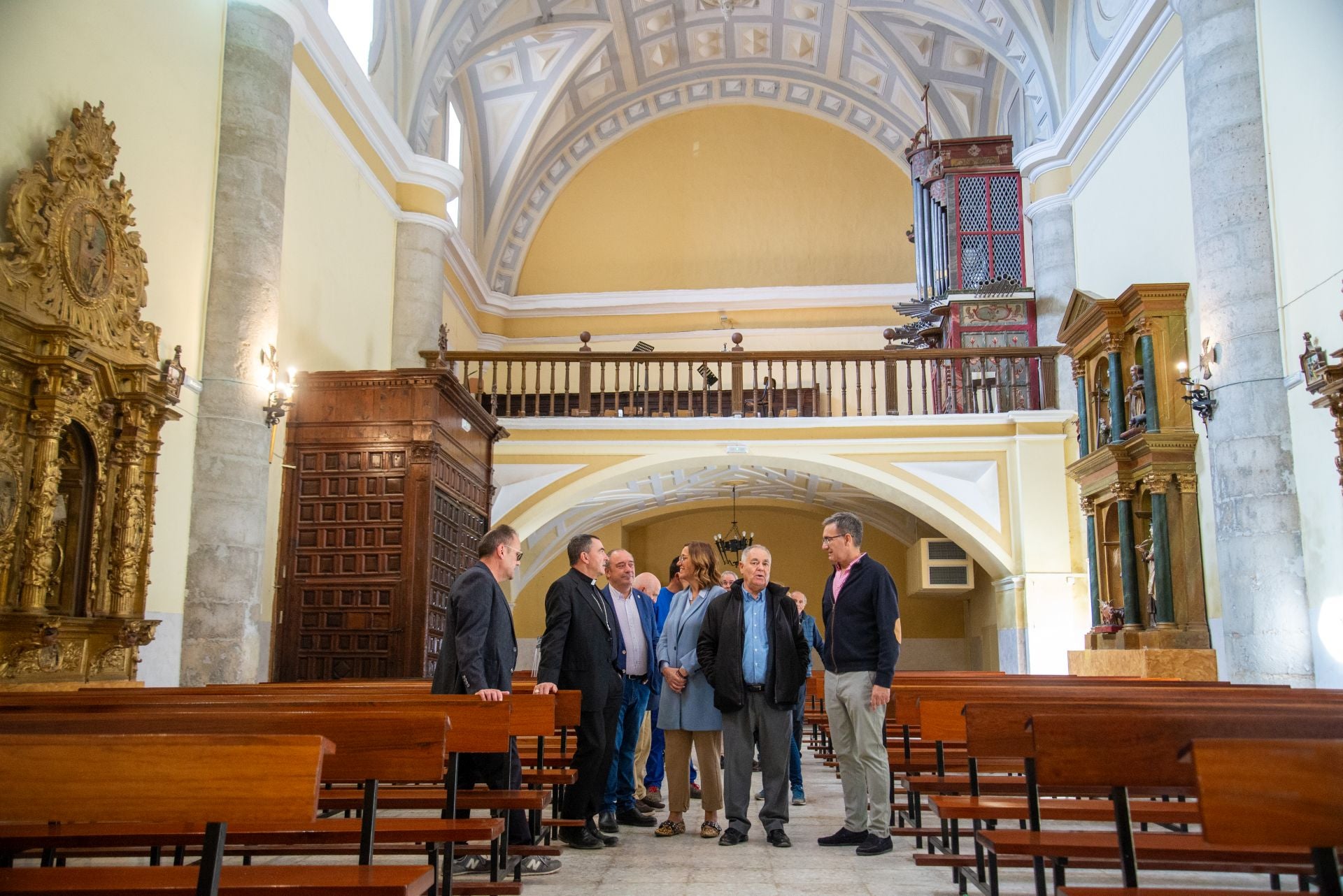 Así avanzan las obras de mejora de la iglesia de Grijota