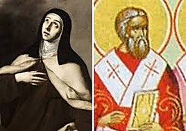 Retrato de Santa Teresa de Jesús y San Barses de Edesa.