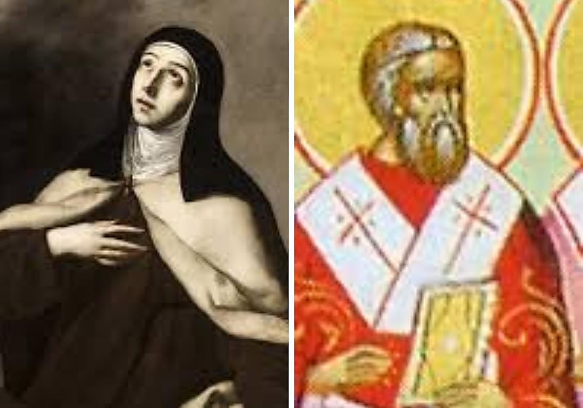 Retrato de Santa Teresa de Jesús y San Barses de Edesa.