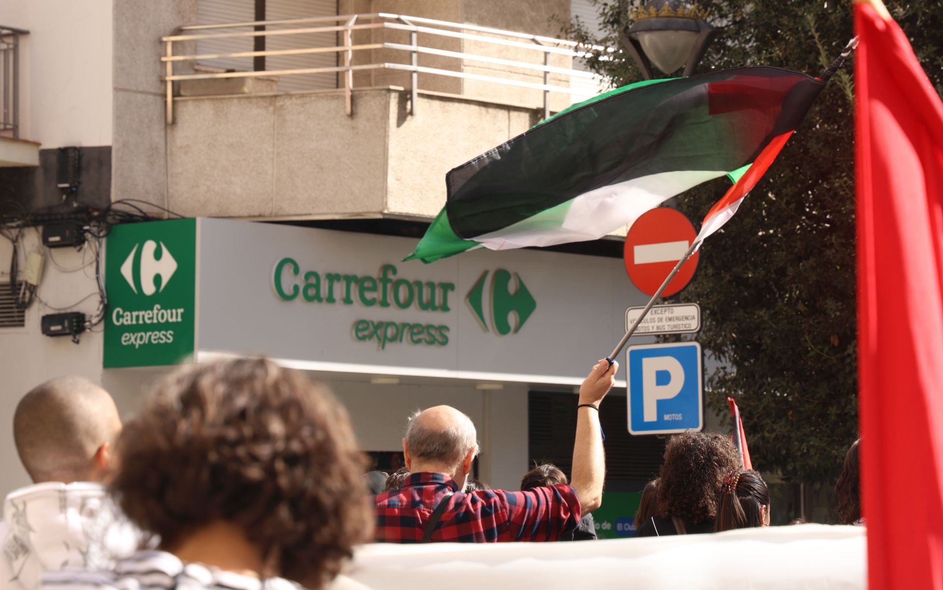 La manifestación del sindicato de estudiantes en apoyo a Palestina, en imágenes