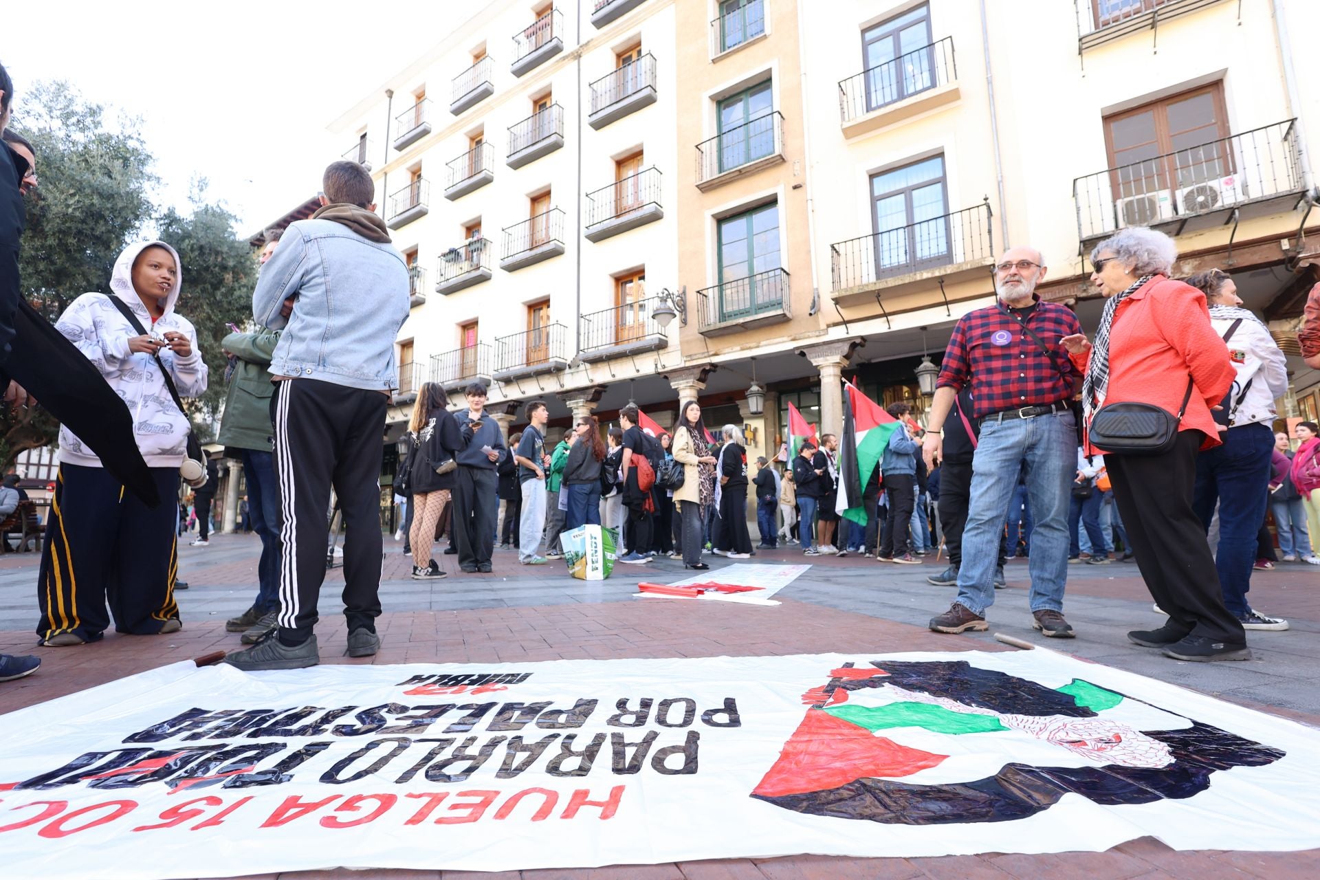 La manifestación del sindicato de estudiantes en apoyo a Palestina, en imágenes