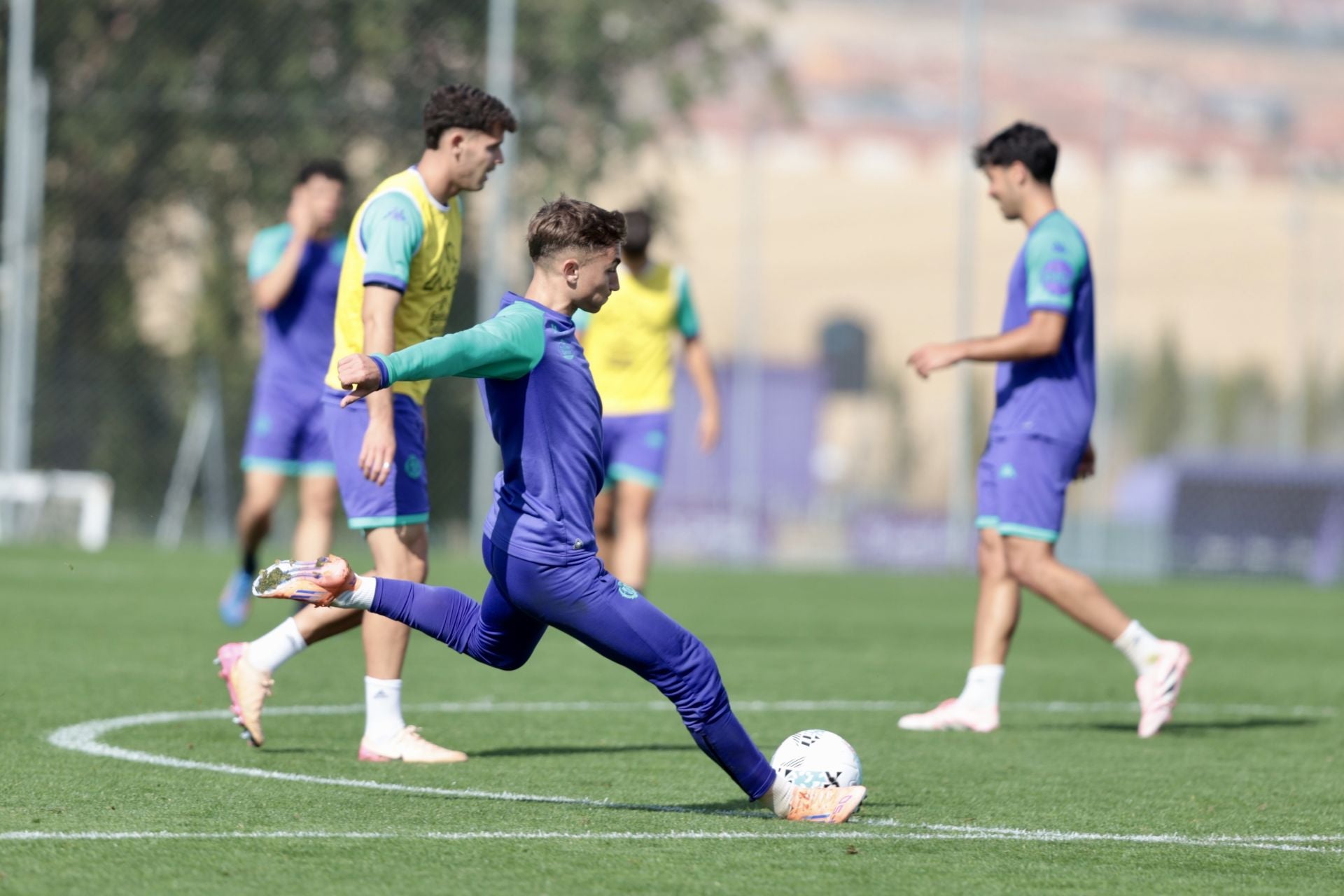 Las imágenes del entrenamiento del Real Valladolid tras la victoria en Burgos