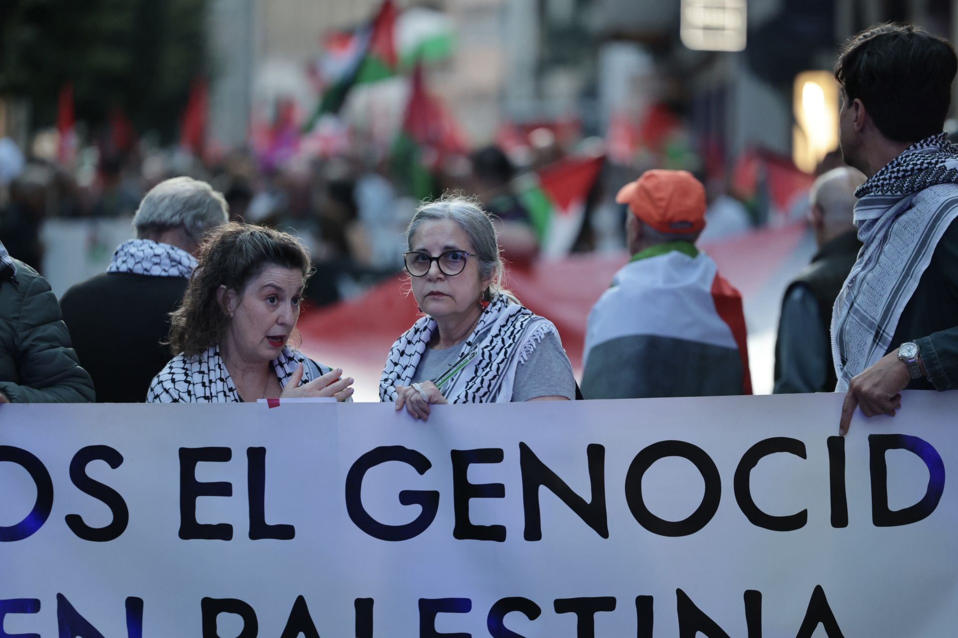Las imágenes de la manifestación de la Plataforma Solidaria con Palestina de Valladolid