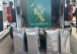 Hachís aprehendido.