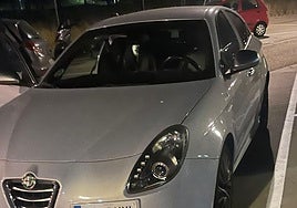 Alfa Romeo recuperado tras ser robado en Parquesol.