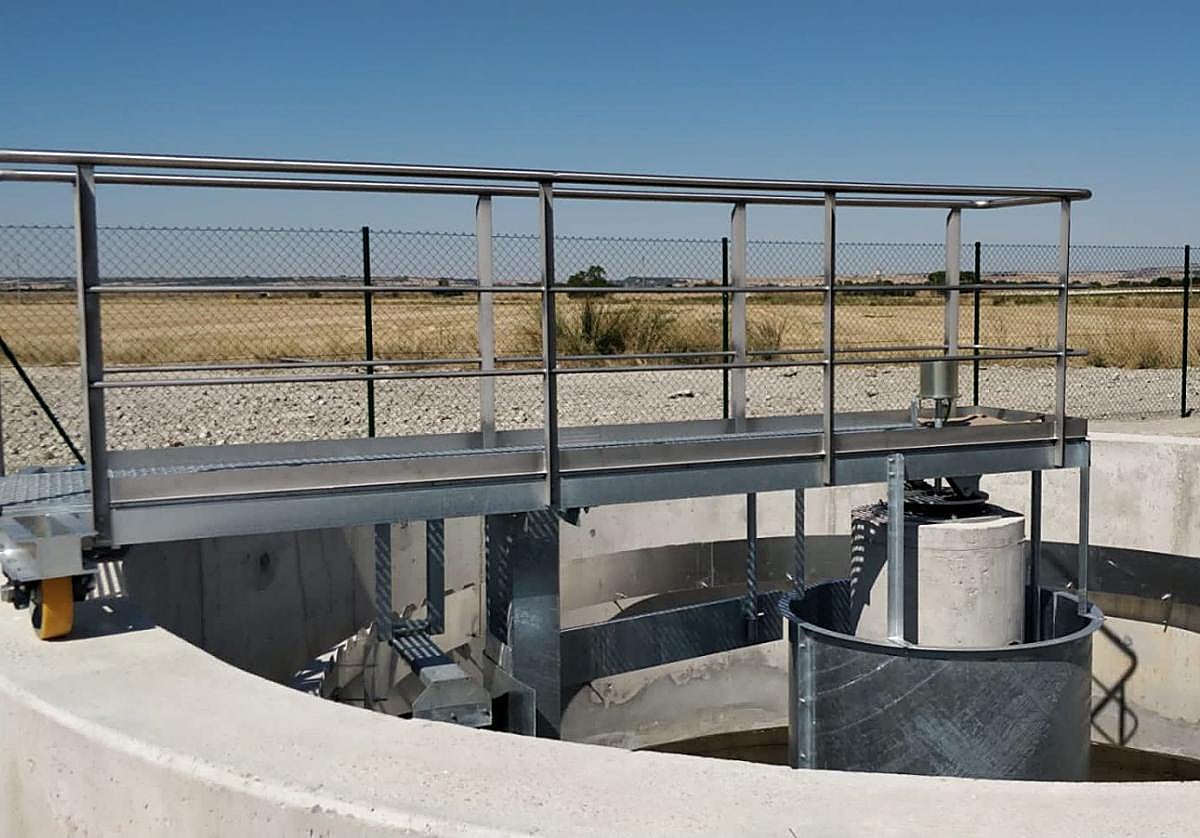 EDAR de Aldeamayor de San Martín, cuyas obras están en marcha.